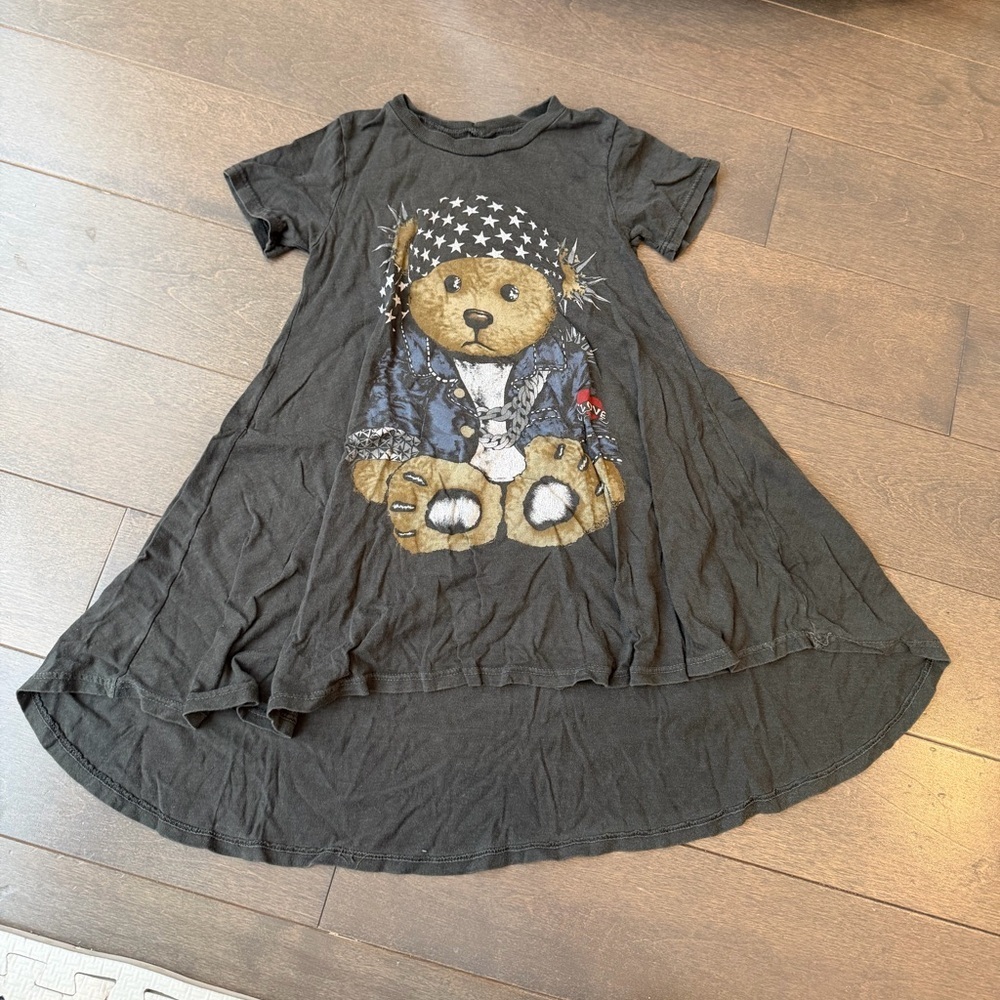Lauren Moshi Dark Grey Graphic Tee Dress